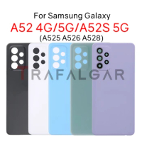 Battery Door Back Cover For Samsung Galaxy A52 A52S 5G A525 A526 A528 Rear Housing Case With Camera Lens Replacement+Adhesive