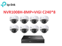 ❤️TP-LINK監控套組 VIGI NVR1008H-8MP 8路主機+VIGI C240 全彩球型網路監控攝影機*8