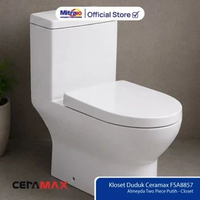 Kloset Toilet WC Duduk Kamar Mandi Dua Bagian Ceramax FSA8857 Almeyda Two Piece Putih - Closet [INCL