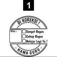 Stempel Guru Bulat / Stempel guru viral / Stempel guru oke label nama