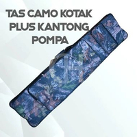 Tas Camo Kotak Panjang 120cm / Tas motif camo ransel kotak busa tebal plus kantong pompa P:120cm L:3