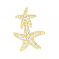 APM Monaco 閃耀金色鑲鋯雙海星耳環 AE10067OXY 1pair