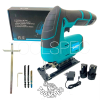 (SERIE 12) QUEEN เลื่อยจิ๊กซอว์ไร้สาย ขนาด 65มม. แบต12V 1.5Ah ก้อน มีไฟ LED ปรับเอียงได้ 45องศา น้ำห