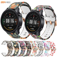 Printing Silicone Watchband For Xiaomi Watch Color Replacement 22mm Watch Strap For XIaomi Huami Amazfit GTR 47mm/GTR 2 2e