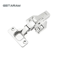 4PCS Hinge Stainless Steel Door Hydraulic Hinges Damper Buffer Soft Close For Cabinet Cupboard Furniture Hardware