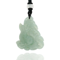 【喜緣玉品】618限定★天然翡翠九尾狐仙玉珮(直)