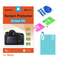 Deerekin HD Soft TPU Screen Protector for Sony Alpha A9 A9II A7II A7III A7RII A7RIII A7SII A77II A99 A7M2 A7 Mark III Camera
