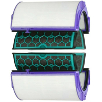 HOT!For Dyson Hp04 Tp04 Dp04 Sealed Two Stage Air Purifier Hepa &amp; Carbon Filter Set