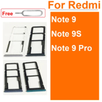 Sim Card Tray Holder For Xiaomi Redmi Note 9 Note 9S Note 9Pro Sim Card Adapter Socket Spare Replacement Parts