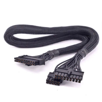 PSU Modular 18+10pin to 24Pin ATX Power Supply Cable 20+4 Pin with Sleeved for Seasonic X-series X-560 X-660 X-760