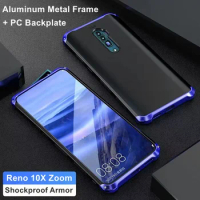360 Full Protection Metal Armor Cover For Oppo Reno 10X Zoom Case Shockproof Aluminum Hard PC Funda For Oppo Reno 10X Zoom Coque