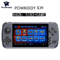 POWKIDDY X39 X45 Handheld Game Console 4.3/4.5 Inch Video Game Players Supports 2 Controllers PS1 Connect to an HD TV