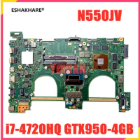 n550j motherboard For ASUS N550JV N550JK N550J N550JX G550JK Laptop Motherboard with i7-4710HQ GTX750/850/950M GPU 100% test ok