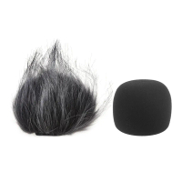 ฝาครอบ Muff กระจกหน้ารถขนยาว ตัวกรองโฟม ไมโครโฟน ฝาครอบกันลมสำหรับ Zoom H1 เครื่องบันทึก อะไหล่ไมค์
