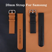 20mm Smart Watch Strap for Samsung Galaxy Watch 5 pro Active 2 Original Leather Watch Band Galaxy watch 4 / 6 Wrist Strap