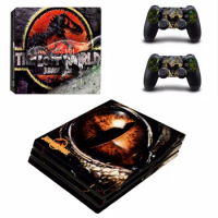Jurassic Park PS4 Pro Skin Sticker For Sony PlayStation 4 Console and 2 Controllers PS4 Pro Skin Stickers Decal Vinyl
