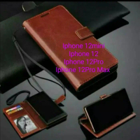 Case For Iphone 12 Mini Pro Max Leather Flip Case Sarung Dompet Kulit Casing
