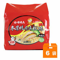 味丹 味味A 冬菜鴨肉湯粉絲 60g (4入)x6袋/箱【康鄰超市】