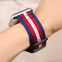 Suitable for Apple watch6 5 4 3 2 strap soft nylon braided double buckle fashion men and women 38mm 40mm 42mm 44mm apple strap