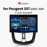 Junsun X7 MAX 13.1“ 2K AI Voice Wireless CarPlay Android Auto Car Radio for PEUGEOT 207 2006-2015 Multimedia autoradio