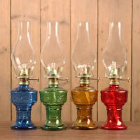 Classic Nostalgic Glass Oil Lamp Kerosene Lamp Family Romantic Dating Atmosphere Decorative Candle Stick