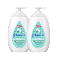 【Johnsons 嬌生】嬰兒牛奶純米潤膚乳(500ml 全新升級_嬰兒乳液_2入組)