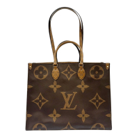 【二手名牌BRAND OFF】LOUIS VUITTON LV 路易威登 棕色 原花 Onthego GM 肩背 兩用 托特包 M45320