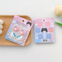 4Pcs Thumb Stick Grip Cap For Sony Playstation 5 4 PS5 PS4 PS3 XBOX Switch Pro Controller Joystick Cover Sanrio Kuromi Kitty
