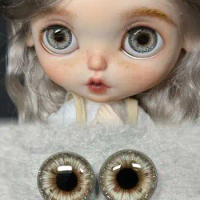 YESTARY 14mm Blythe Eyes Chip BJD Doll Accessories For Blythe Doll Crafts Original magnetic Drop Glue Glass Eyes Toy Girls Gifts