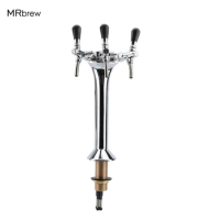 Triple Taps Snake Beer Tower,Chrome Plated Brass Beer Dispenser,Beer Faucets With Flow Control Knob,Beer Tower For Bar/Home Brew