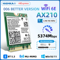 AX210NGW WiFi Card WiFi6E 6GHz Tri-Band Network Card Bluetooth 5.3 intel AX210 Wireless Module for Laptop M.2 NGFF