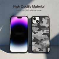 for iPhone 15 Case,Clear Hard Back  Shockproof Advanced Protective Cover - Camo Black Protector Casi