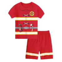 Firefighter Cosplay Costumes for Boys Kids Halloween Costume Child Fireman Uniform Carnival Party Fancy Suit