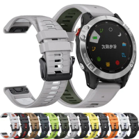 QuickFit 22/26mm Silicone Watch Band For Garmin Fenix 5 6 7/Epix Gen 2/Approach S70 Fenix 5X Plus Gen 2 instinct/ 935 945 Strap