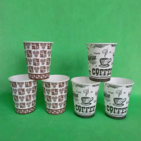 Paper Cup 8 Oz / 8oz Per Pack ( isi 50pcs ) Gelas Kertas Kopi Motif , Tahan Panas 240ml Coffee