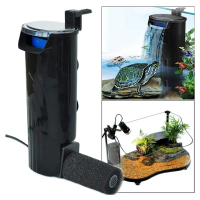 {DLGIFJIE} Aquarium Filter 5W Low Water Level Reptile Filter Suspended Waterfall Plastic Cleaning Wa