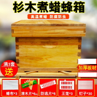 養蜂箱 中蜂蜂箱 煮蠟蜂箱 中蜂蜂箱全套蜜蜂箱巢框標準10框土蜂箱煮蠟意蜂蜂桶養蜂工具專用『XY36955』