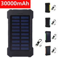 30000mAh Solar Power Bank for Xiaomi Dual USB Portable External Battery Pack Power Bank Solar Charger for Samsung iPhone 1312 XR