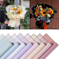 Kertas Kado Bunga Bergaya dengan Hiasan Emas Berkilau, Kertas Kado Florist Tahan Air, Perlengkapan B