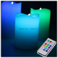 by DHL or EMS 20 sets 3pcs/set Home Decor Wireless Remote Control Battery Operated Candle LED Flameless Candles Lights Set