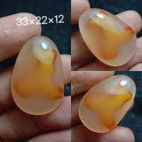 Natural Batu Akik Yakut Badar Emas Motif Gambar Antik