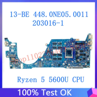448.0NE05.0011 High Quality Mainboard For HP Pavilion AERO 13-BE Laptop Motherboard 203016-1 With Ryzen 5 5600U CPU 100% Test OK