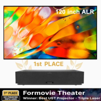 Global Version Formovie Theater 4K Laser Projector With 120 inch Fscreen Fresnel Fixed Frame CLR Screen for UST Laser projector