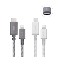 【moshi】Integra Lightning to USB-C 充電線/編織傳輸線(1.2m iPhone充電線)