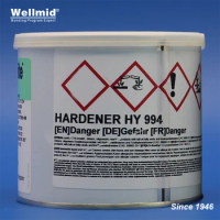 HARDENER HY994 cas.109-55-7 for epoxy adhesive clear amber with ARALDITE AW136H bonds Archery limb lamination 2 parts epoxy glue