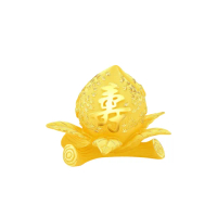 【周大福】祝壽福祿壽桃黃金擺件_計價黃金