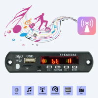 5/12V MP3 Player Decoder Board USB TF FM Radio Bluetooth-Compatible 5.0 Wireless Music Player Module with Remote Control for Car