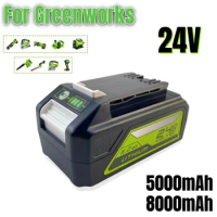 24v Tools Batteries Series New Upgrade Replacement for Greenworks 24V Battery 5Ah/8Ah Lithium Battery Compatible with Greenworks