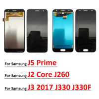New For Samsung J5 Prime J2 Core J260 J3 2017 J330 J330F J3 Pro LCD Display Touch Screen Digitizer Assembly free shipping