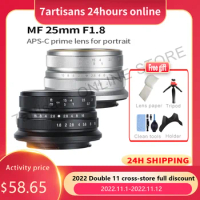 7artisans 7 artisans 25mm F1.8 Prime Lens for Sony E/Fujifilm/Canon EOS-M/Micro 4/3 A6400 A6500 ZV-E10 XS-10 GH5 EM10III M200 M6